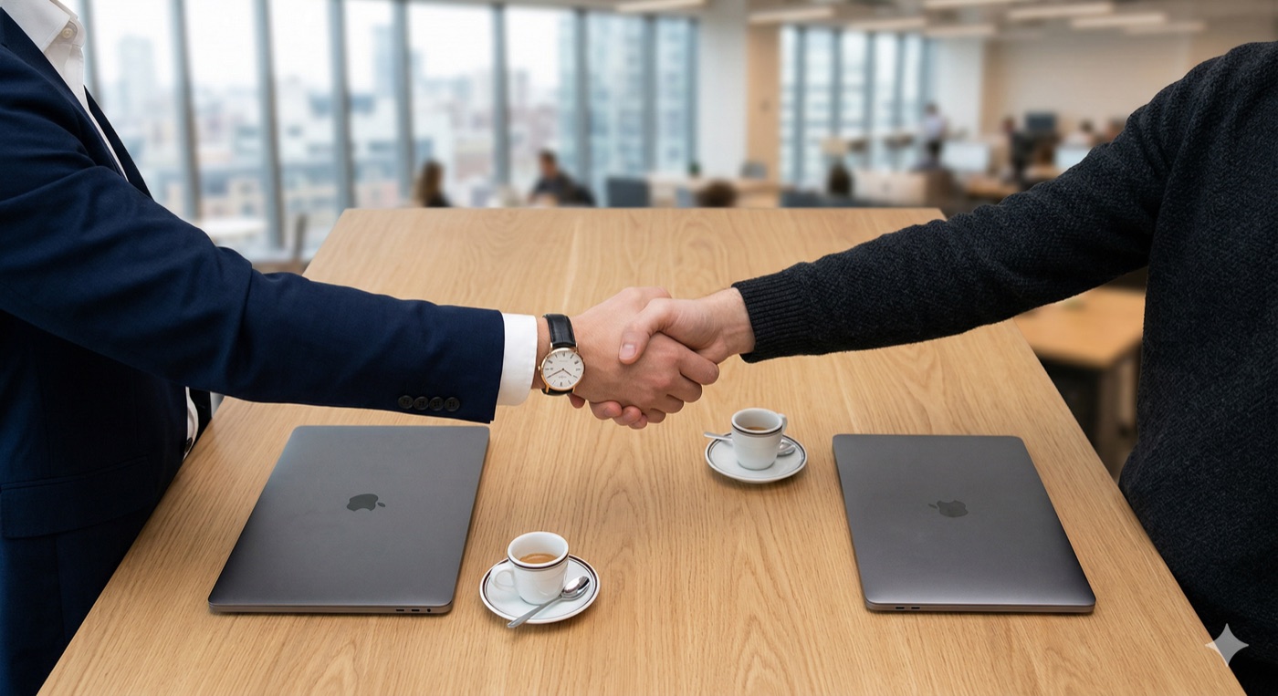 The merger handshake