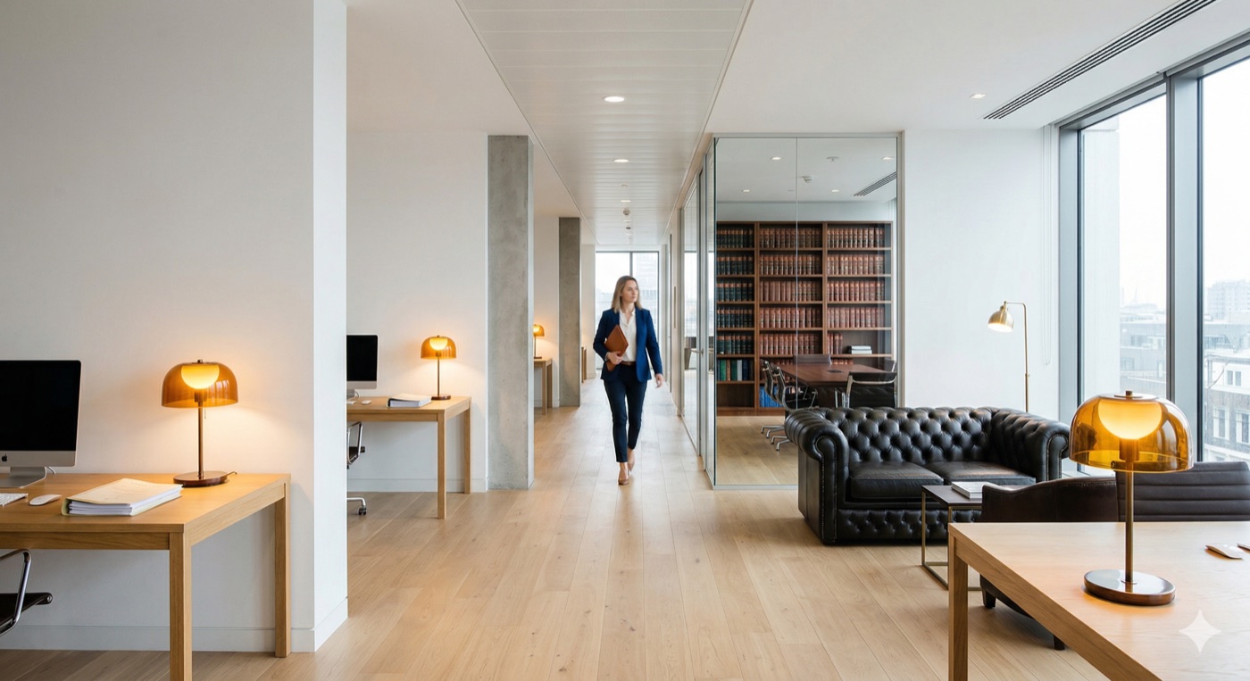 The Hargora headquarters: where Scandinavian design meets BigLaw mahogany
